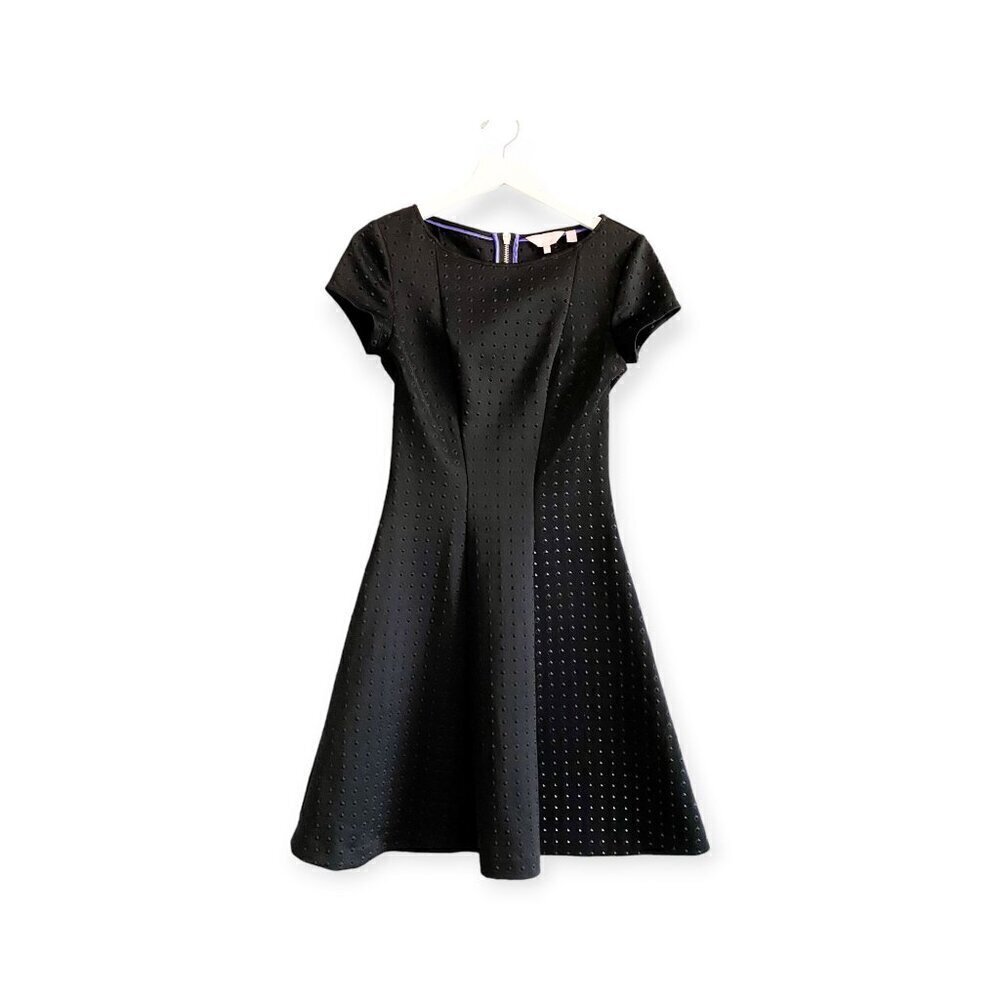 TED BAKER RIZZO BLACK SKATER DRESS, SIZE 1 (OF 1-5)